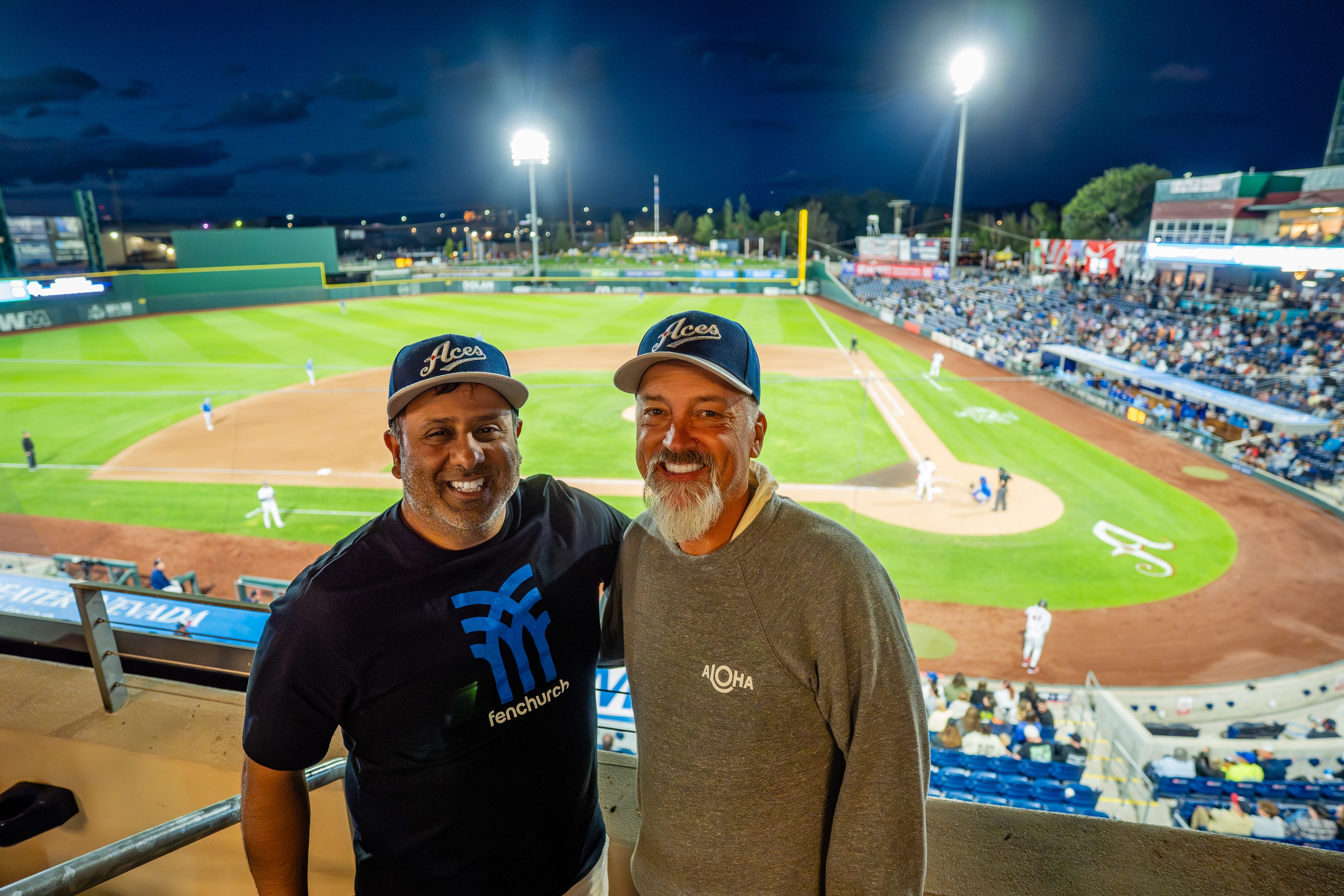 Members at the Reno Aces baseball game outing